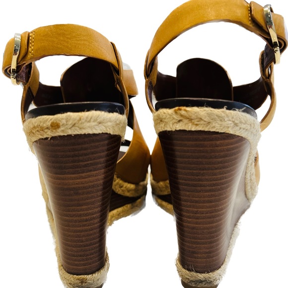 Cole Haan Leather Wedge Sandals - Picture 2 of 6